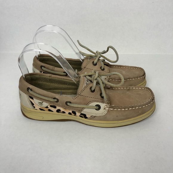 Sperry Shoes - Sperry Leopard Print Topsider Boat Slip On Shoes